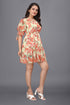 OWO THE LABEL Georgette Floral Print Dress For Women